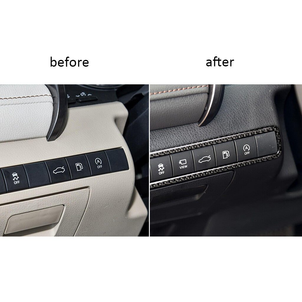 for Toyota for Camry 18-19 Carbon Fiber Carbon fiber interior stickers Headlight