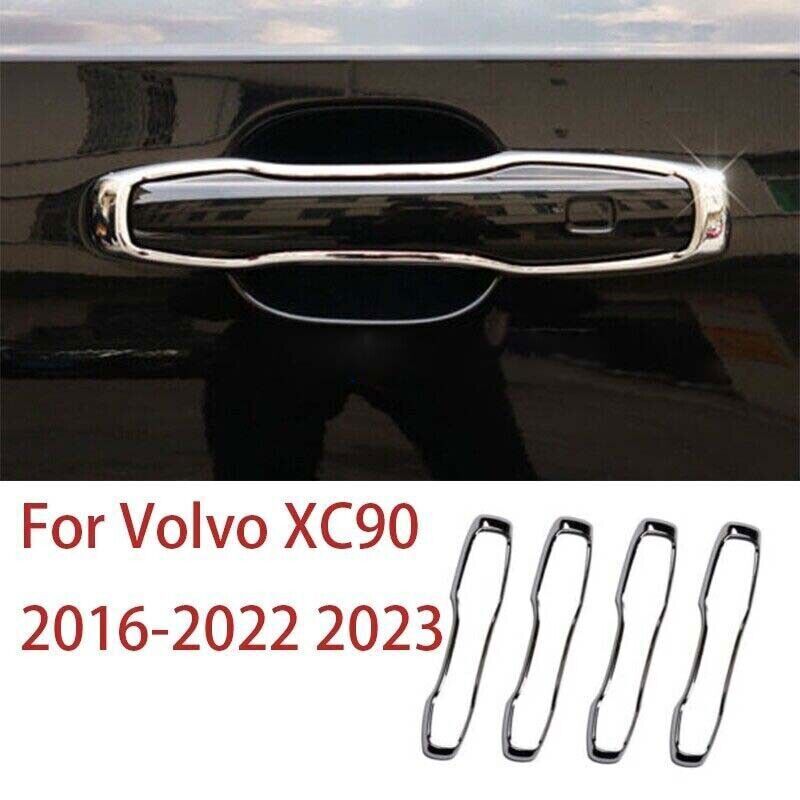 Fit for Volvo XC90 2016-2023 ABS Chrome Outside Car Door Handle Cover Trim 4PCS