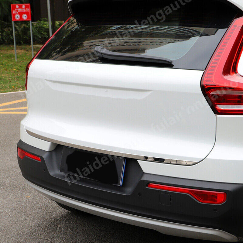 for Volvo Xc40 2019-2022 Chrome Steel Rear Trunk Tail Gate Door Lid Cover Trim