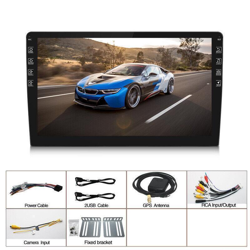 Auto Navigation MP5 Player 9 Android 9.1 Stereo GPS WiFi Quad Core Radio 2Din