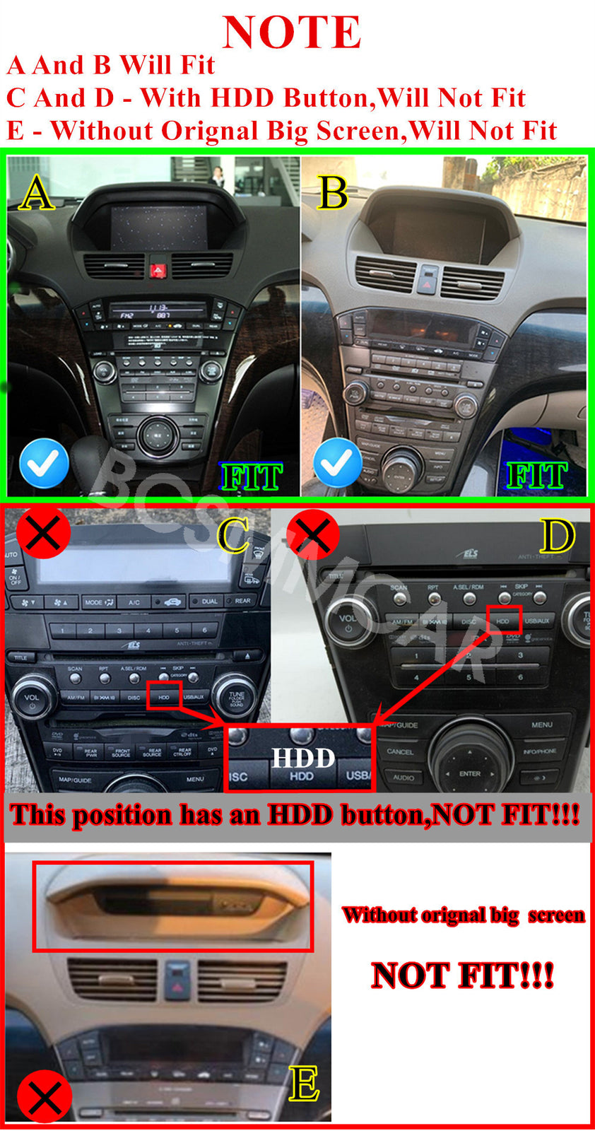Fit for Acura MDX 2007-2013 9 Android 13 Car Stereo Radio GPS WIFI Navi Player