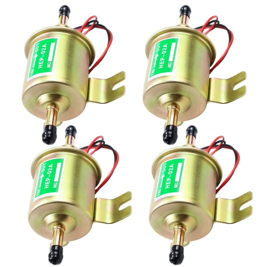 4x Electric Fuel Pump 12V for Lawn Mower Carburetor Gas Diesel Engine 2.5-4psi