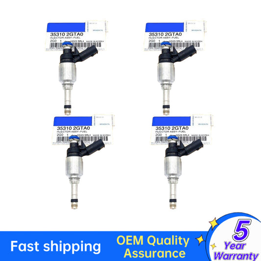 4-pack of fuel injectors for Hyundai Sonata and for Kia Sorento 2015-2017 35310-2GTA0