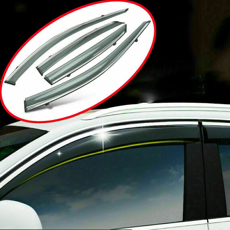 for Honda CRV CR-V 2017-2022 Window Visors Wind Rain Guard Deflector Chrome 4Pcs