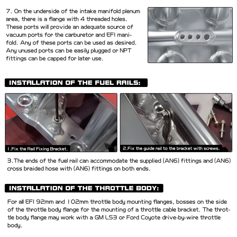 102MM Intake Manifold + 102MM Throttle Body For LS1 LS2 LS6 6.0L 5.6L 5.3L 4.8L
