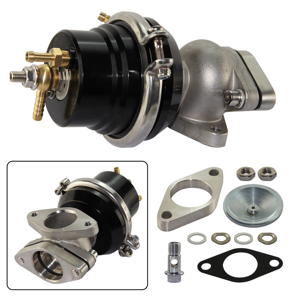 35MM/38MM Adjustable Turbo Charger Manifold 8 PSI External Wastegate Kit SS304