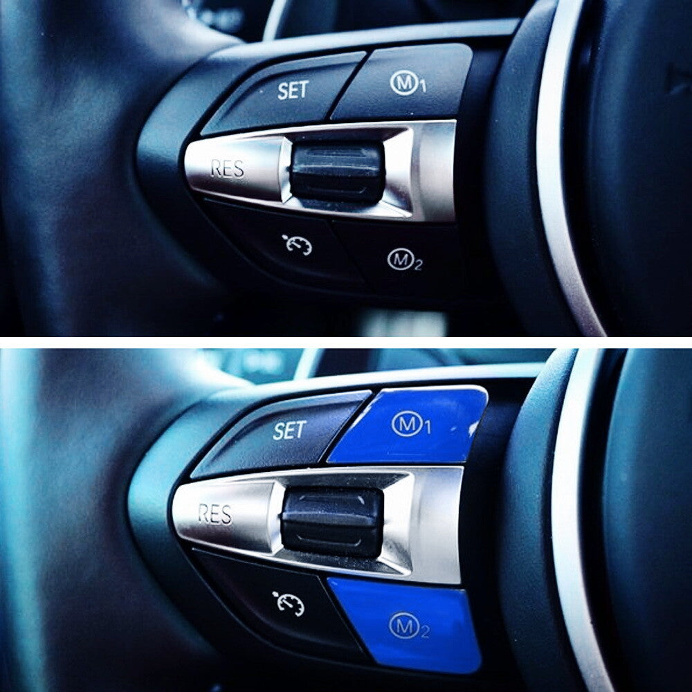 Blue M1 M2 Steering Wheel Push Buttons for BMW Fxx M3 M4 M5 M6 X5M X6M, M-Sport