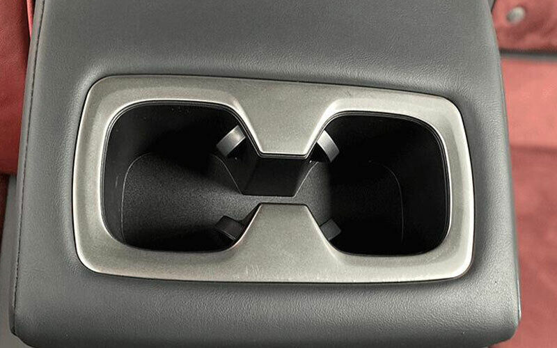 for Lexus NX250 350 2022-2023 Matte Silver Inner Rear Water Cup Frame Cover Trim