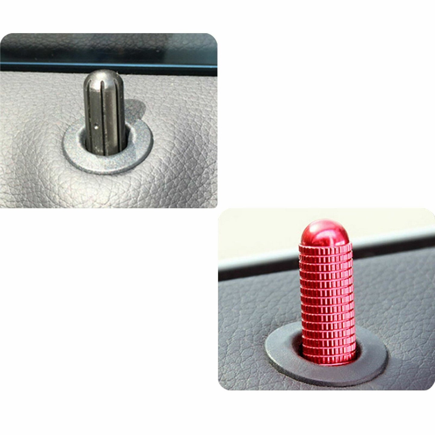 On Door Lock Knobs Pins Cover Red Alloy Bolt for Mercedes-Benz CLA GLA 2014-up