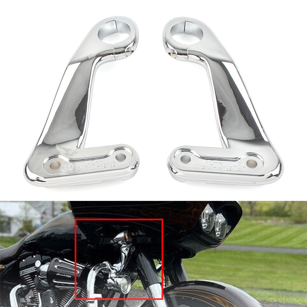 2¢ªFrontverkleidungshalterung f¨¹r for Harley Road Glide 2010¨C2013, Chrom Paar