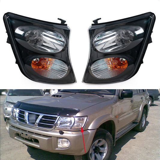 Pair Corner Light turn signal Lamp housing for Nissan Patrol PATROL Y61 1998-03