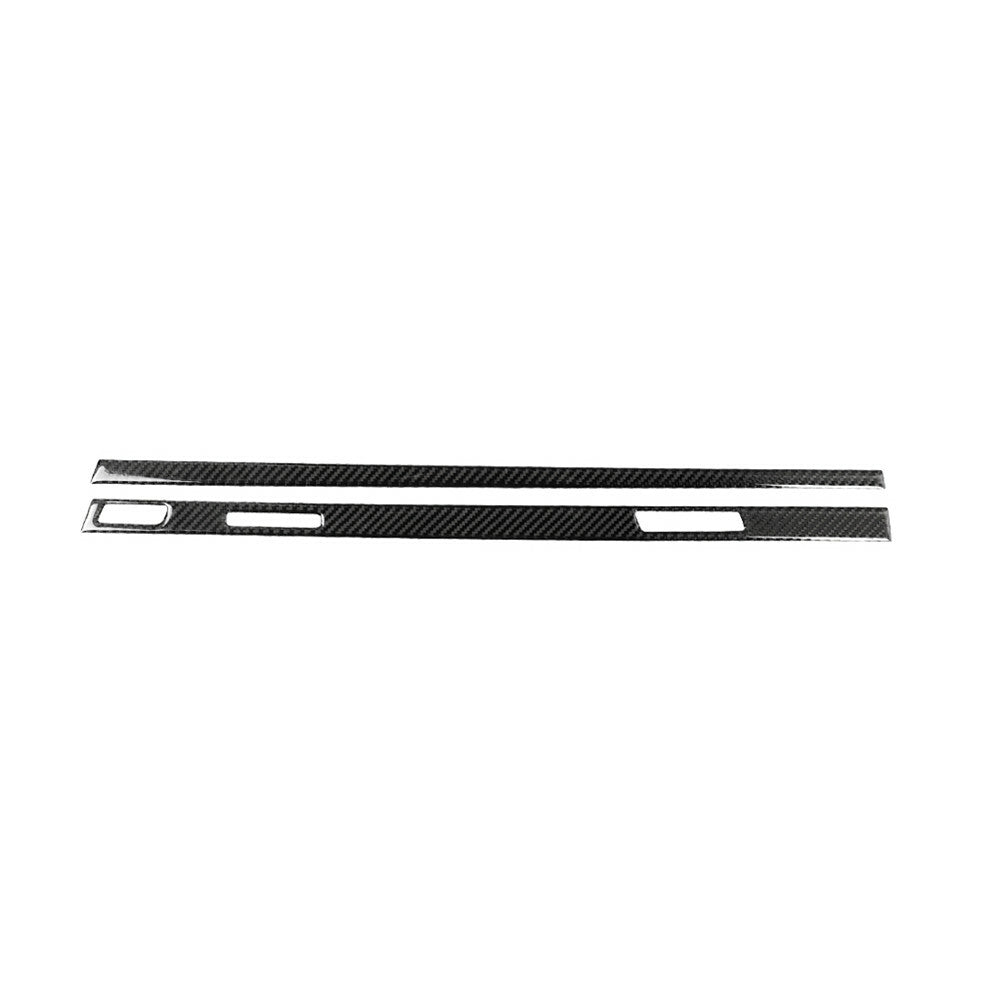 2Pcs Carbon Fiber Interior Copilot Dashboard Cover Trim for Audi Q7 2016-2019
