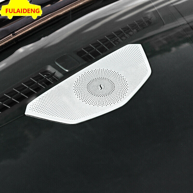 Silver Steel for Cadillac XT5 2016-2021 Car Console Dashboard Speaker Cover Trim
