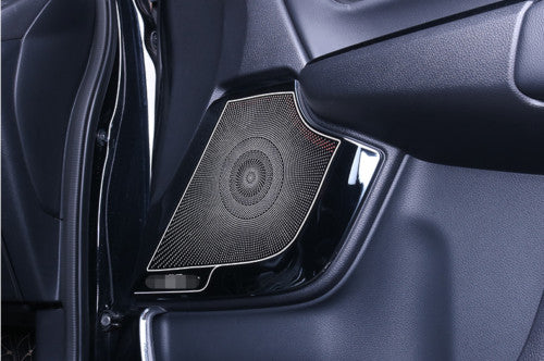 Black Titanium Inner Door Horn Speaker Cover Trims for Honda CRV CR-V 2017-2022