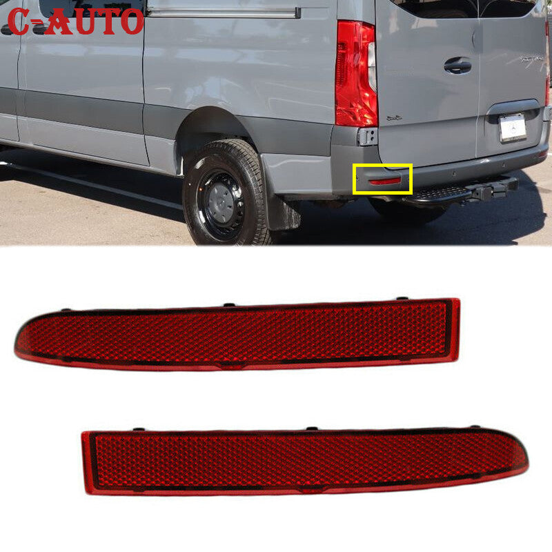Pair Rear Bumper Reflector light for 2019-2021 for Mercedes-Benz Sprinter 25003500