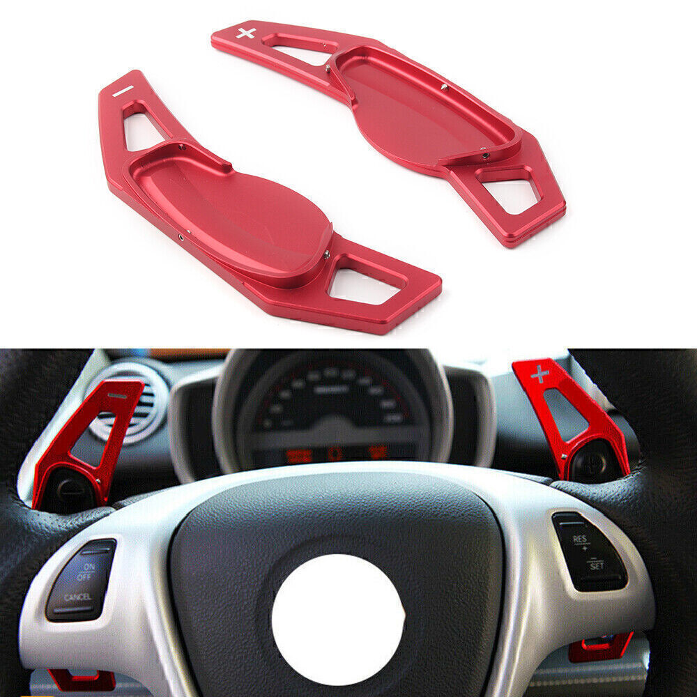 Alu Steering Wheel Shifth Sifter Paddle for Benz for Smart Fortwo W451 2007-2017 Red