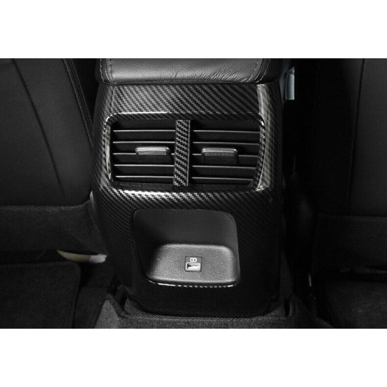for Hyundai Sonata 2020-2023 Carbon Rear Air Outlet Vent Anti-kick Panel Trim 1x
