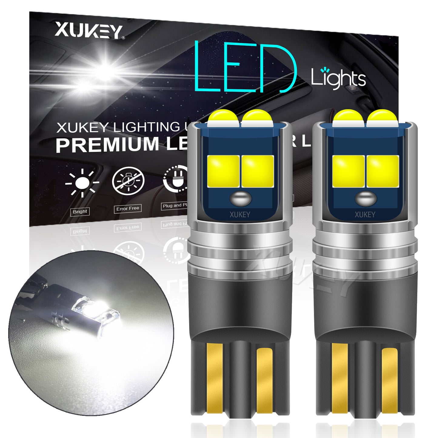 T10 2825 W5W LED Parking Driving Accessories Light Bulb for Mini Cooper R56 R55