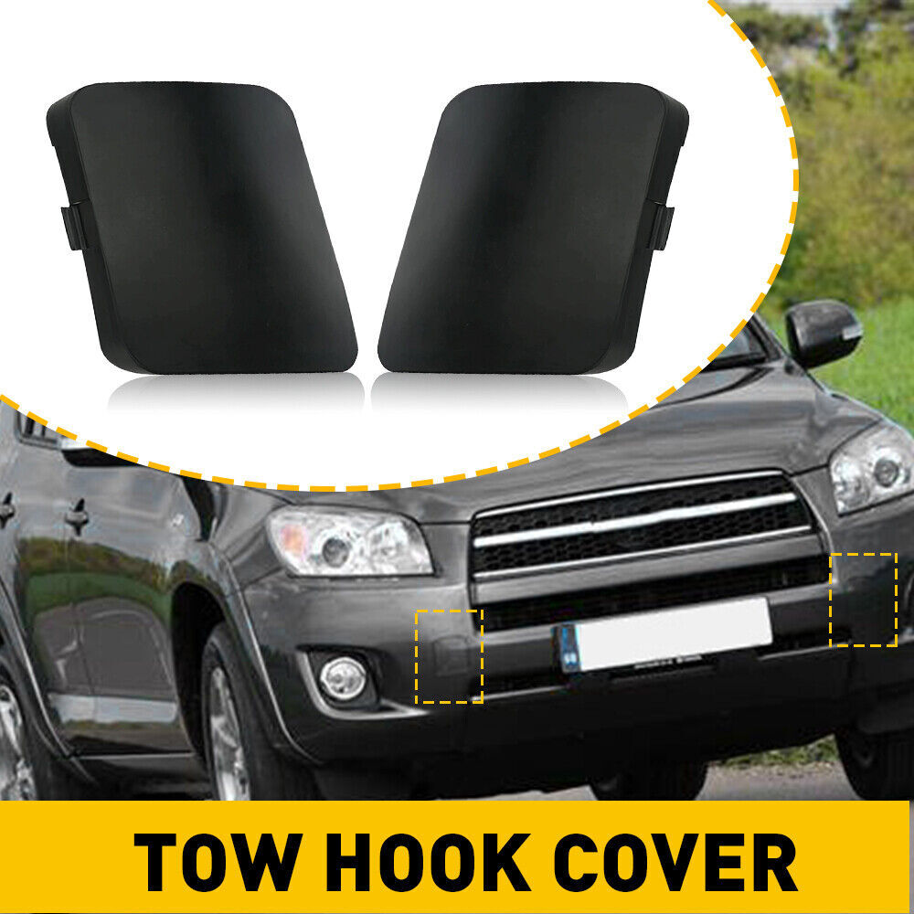 2pcs for Toyota RAV4 XA30 2006-2008 Front Bumper Tow Hook Cover Cap Left+Right