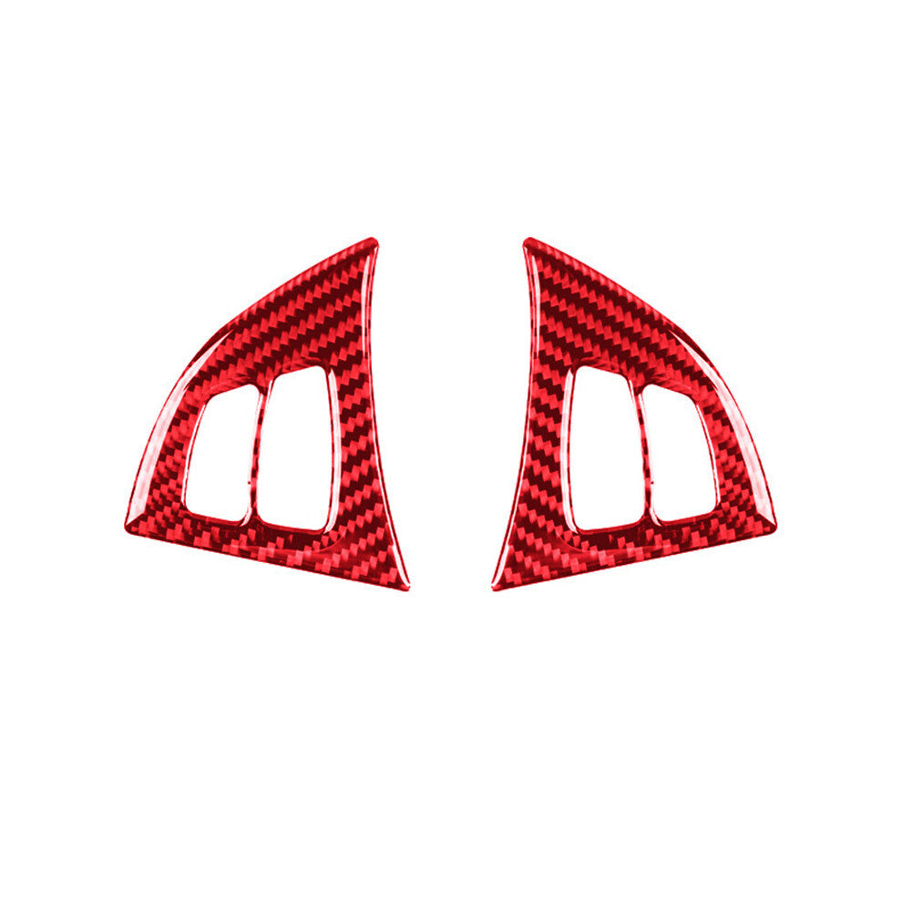 2PCS red carbon fiber steering wheel frame trim for BMW X5 E70 X6 E71 2008-2013
