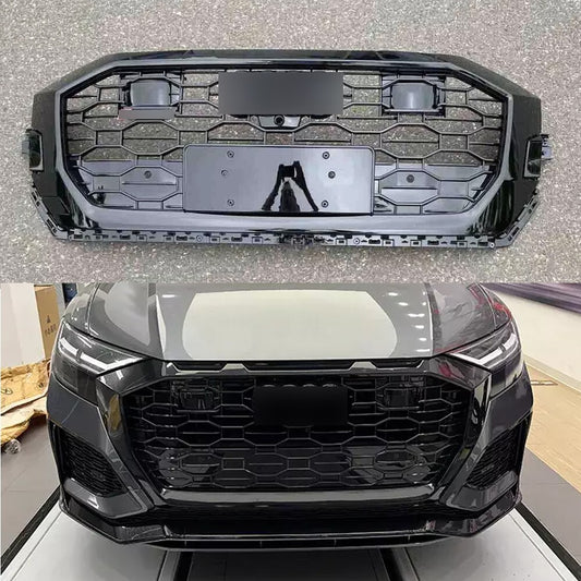 for Audi Q8 2019-2022 RSQ8 style Front Grill Honeycomb Bumper Grille Black W/ACC