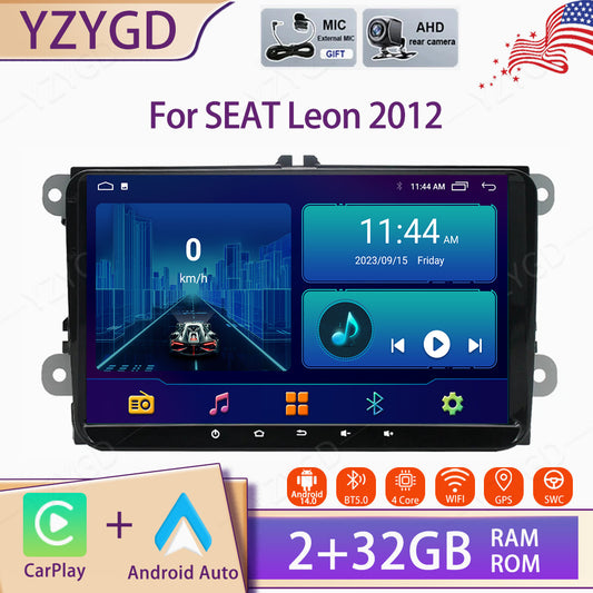 for SEAT Leon 2012 Android Auto Carplay Car Stereo Radio GPS Navi WIFI Screen FM