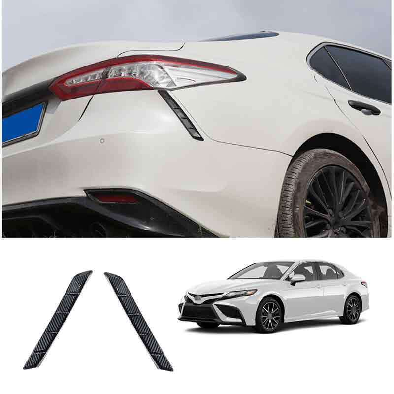 Carbon Fiber Tail Light Rear Lamp Lower Strip Trims for Toyota for Camry 2018-2023