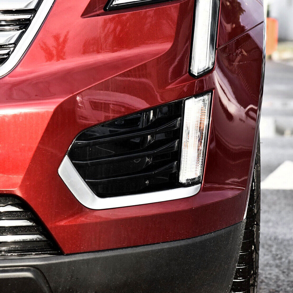 1X Left Front Fog Light Lamp Bezel Cover Grille Replace for Cadillac XT5 2017-19