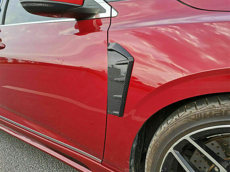 2X Carbon Fiber Look Front Side Door Fender Cover Trim for Nissan Sentra 2020-23