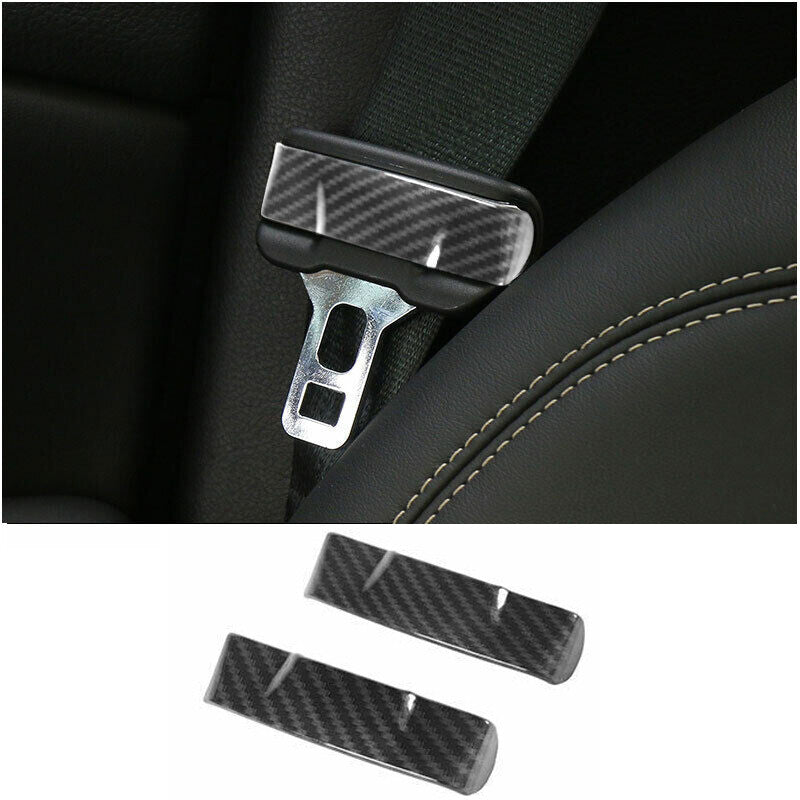 for Ford F150 F-150 2015-2020 Carbon Fiber Inner Safety Belt Buckle Cover trim