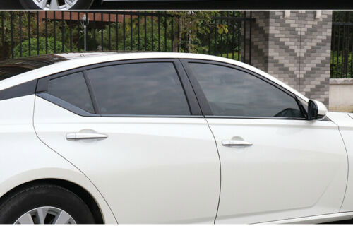 6P for Nissan Altima 2019-2022 Black S.Steel Side Window Bottom Strips Cover Kit