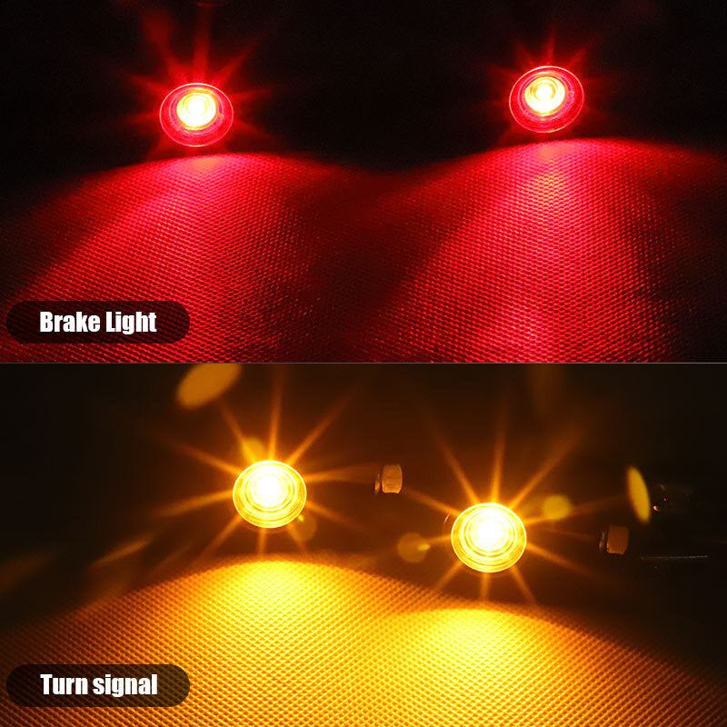 for Mini Bullet LED Turn Signal Brake Blinker Light Motorcycle For Bobber Cafe Racer