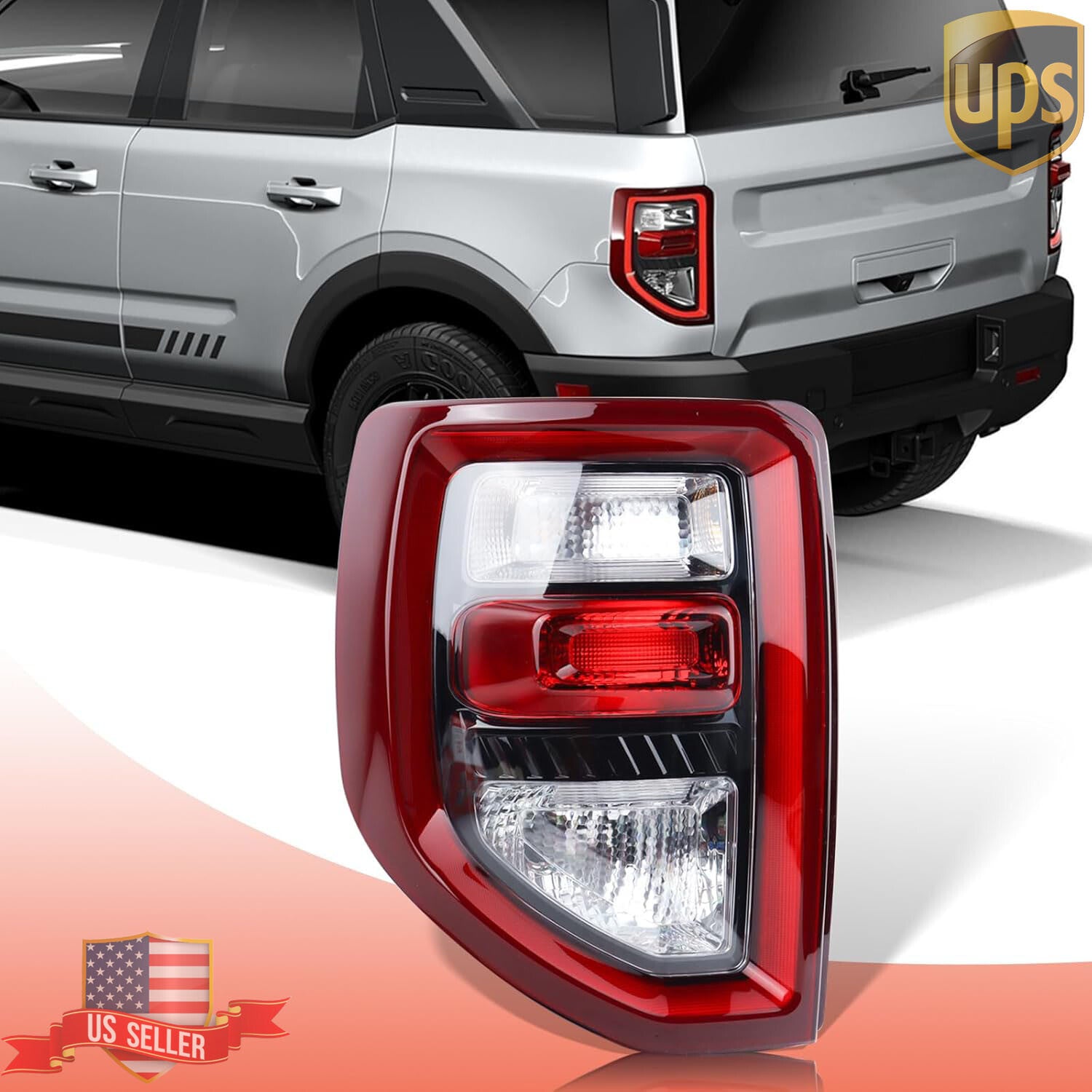 LED Rear Tail Light Brake Lamp For 2021-2023 for Ford Bronco Sport Left Driver Side