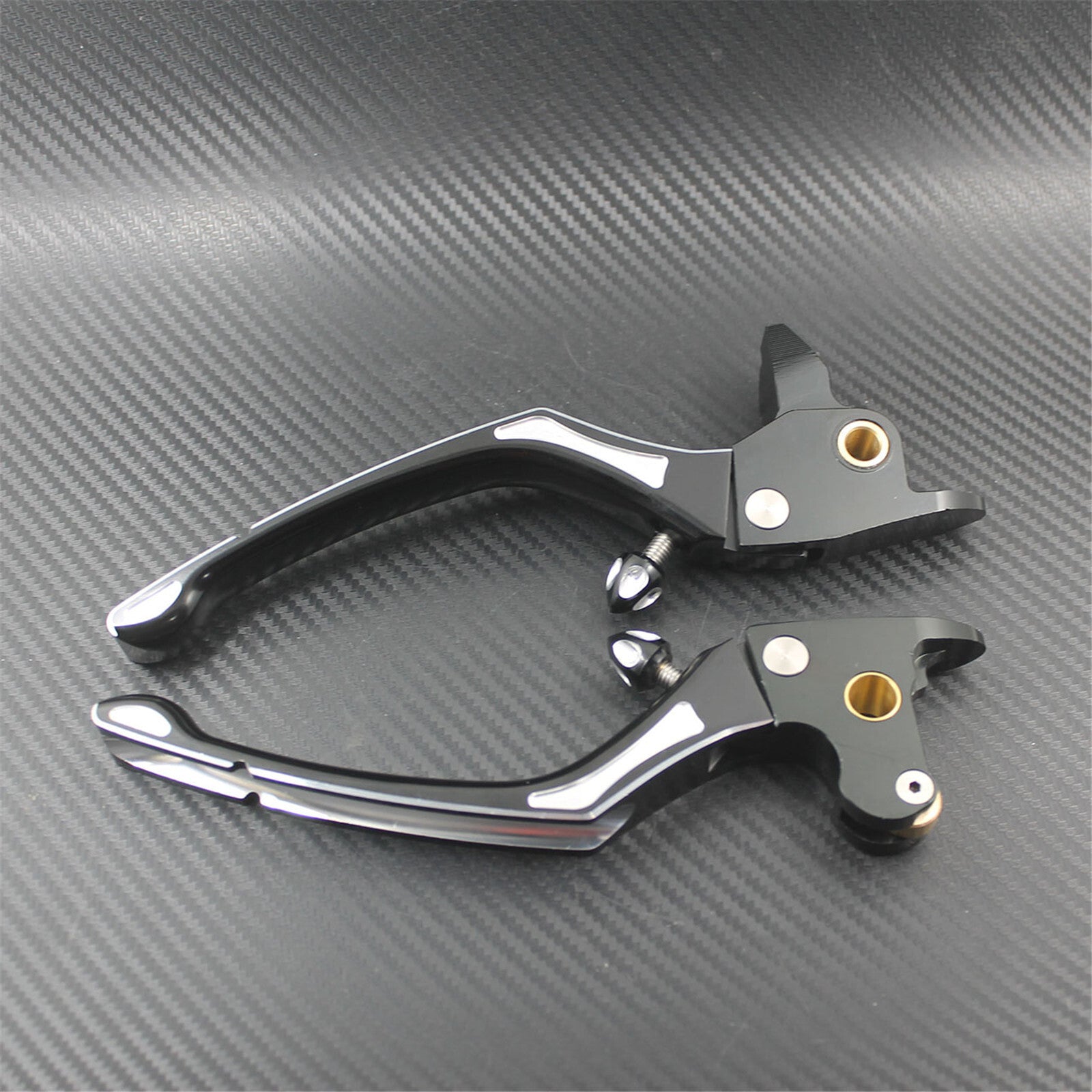 Black CNC Brake Clutch Levers Fit For Touring Electra Glide CVO FLTRX 2014-16