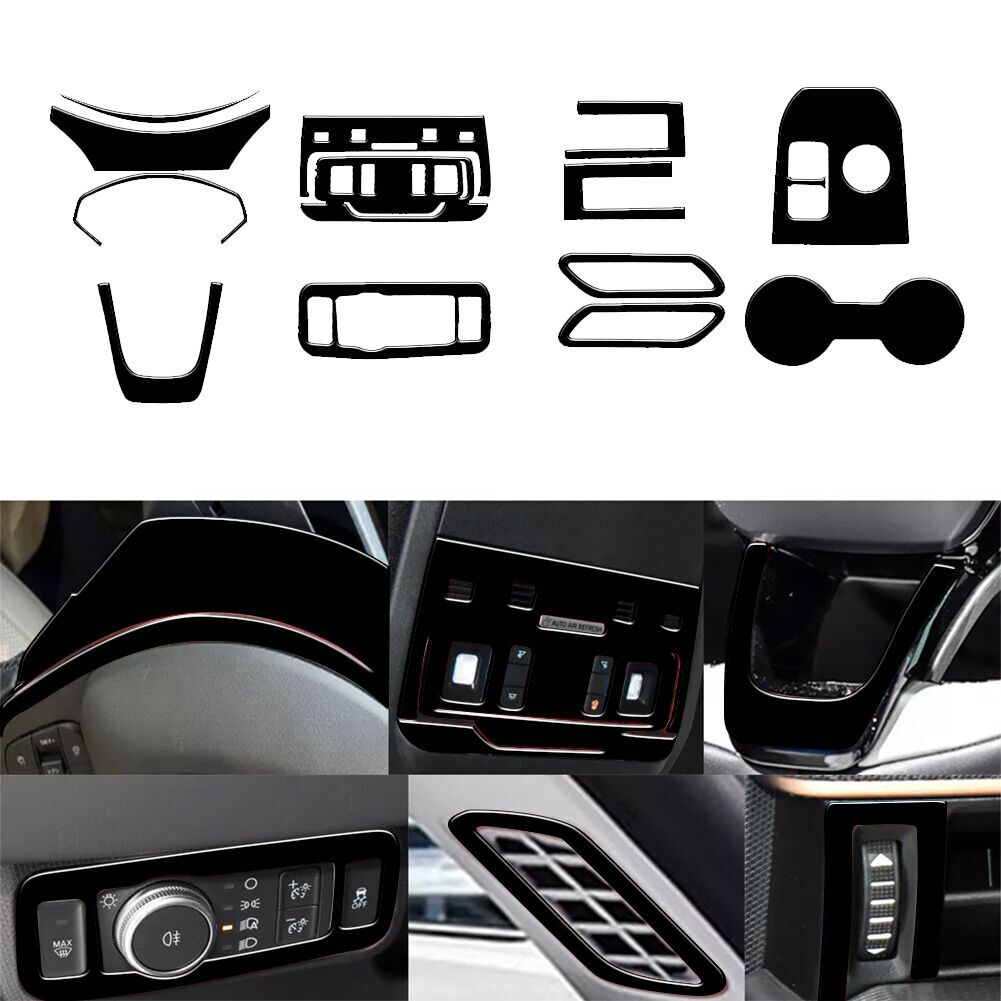 16X Gloss Black Full Interior Set Kit Cover for Ford for Mustang Mach-E 2021-2022