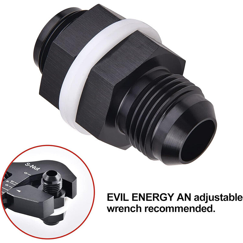 1pc Male 8AN Bulkhead Fuel Cell Fitting Adapter Aluminum Straight