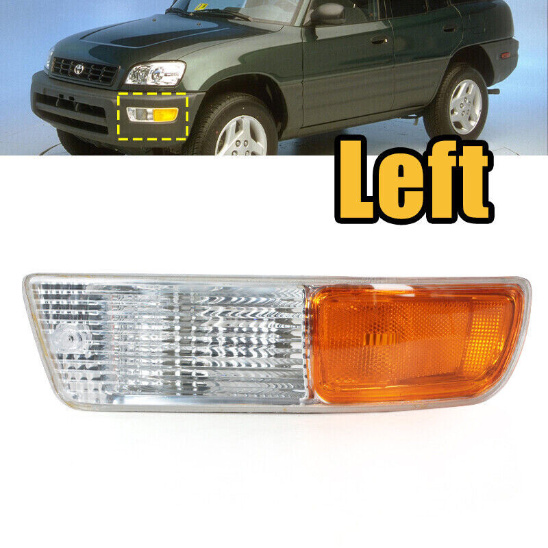 Left yellow front bumper fog light, no bulb, no wire, suitable for Toyota RAV4 1998-1999