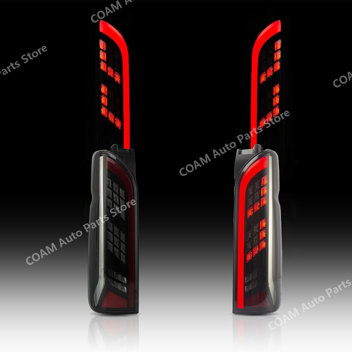 LED taillights for Toyota Hiace Commuter Van 2005-2018 (Somked brake lights)