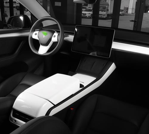 11-Piece White ABS Interior Trim Kit for Tesla Model 3/Y (2021-2023)