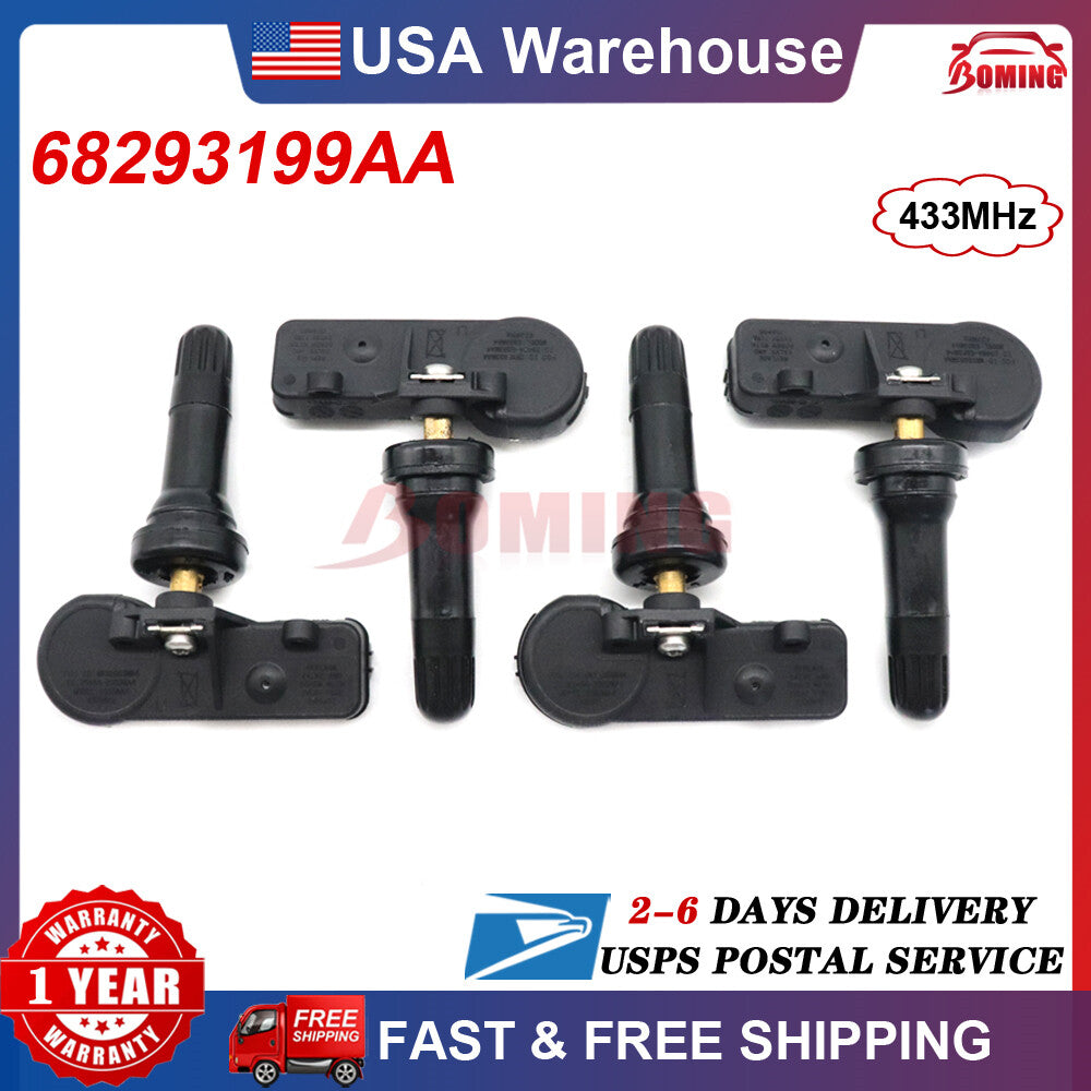 4x TPMS Tire Pressure Monitors Sensor For 2019-2022 for Dodge for Ram 1500 DT 68293199AA