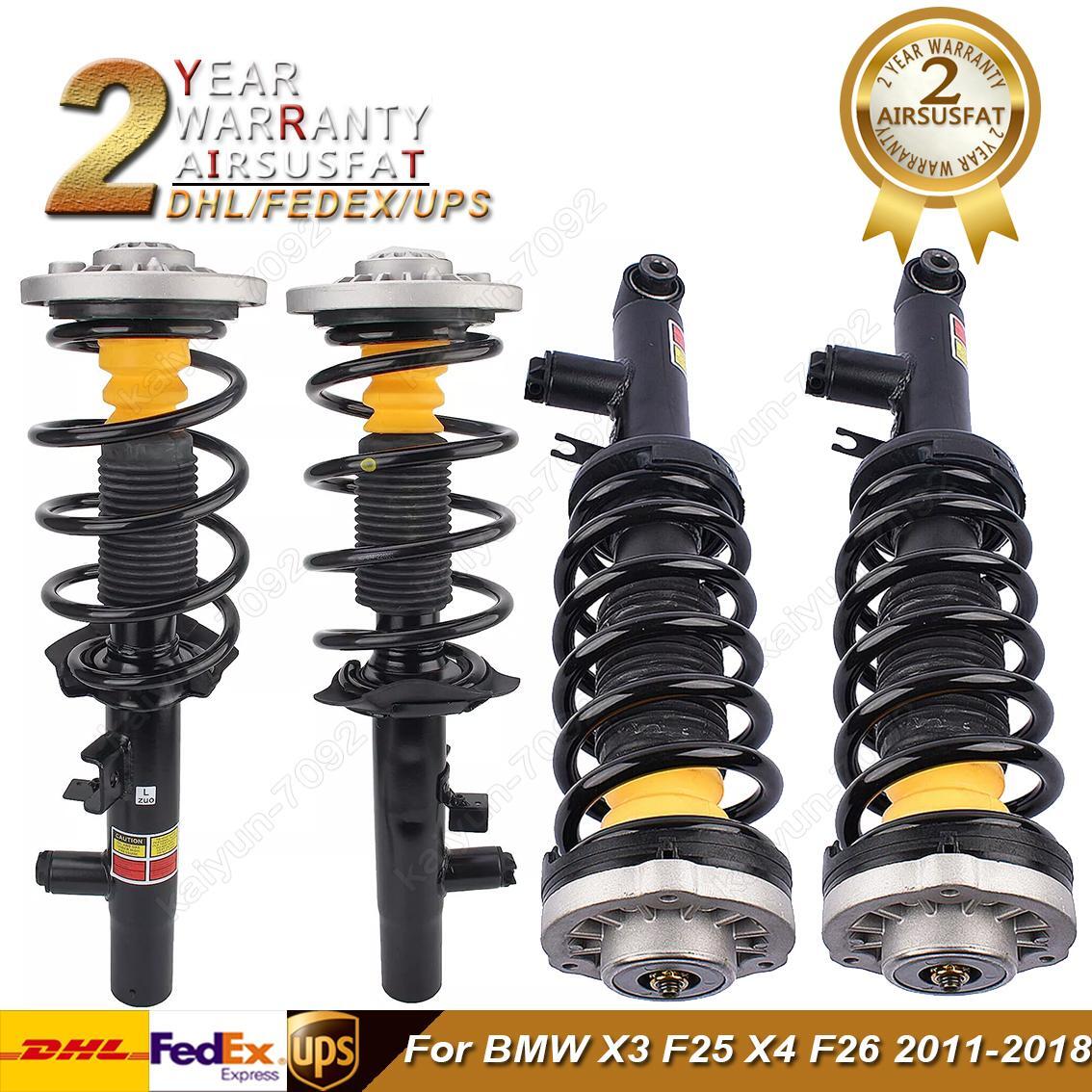 4X for BMW X3 F25 X4 F26 2011-2018 Front Rear Shock Absorber Assemblys w/EDC