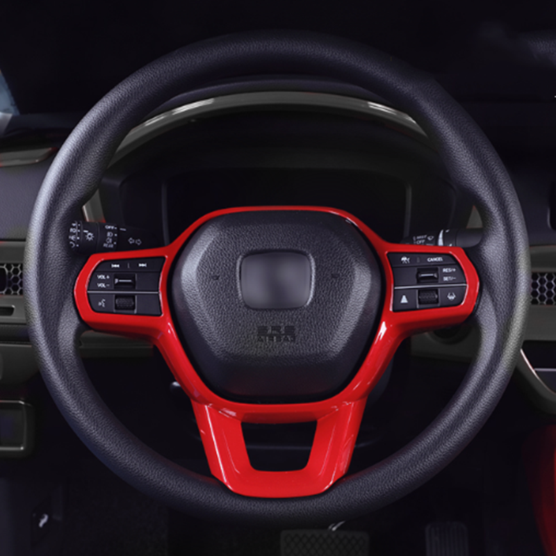 Red Inner Steering Wheel Decor Frame Cover Trim ABS for Honda HR-V HRV 2023