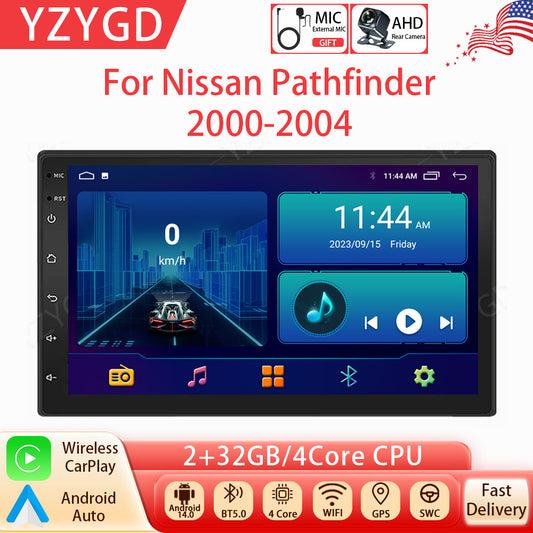 for Nissan Pathfinder 2000-2004 Stereo Car Radio Android Auto Carplay GPS WIFI