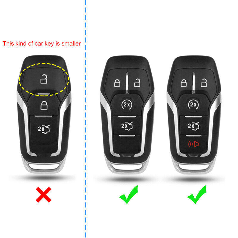for Ford 2013-2019 Carbon Fiber Hard for Smart Key Fob Case Shell Cover Accessories