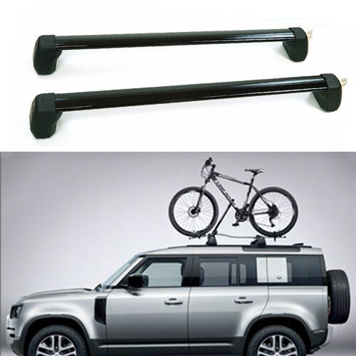 Top Roof Rack Black Alloy for Land Rover for Defender 2020-2023 Luggage Cross Bar