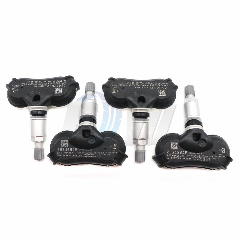 Set 4X TPMS Tire Pressure Monitoring System Sensors for Acura TL ZDX RLX 315Mhz