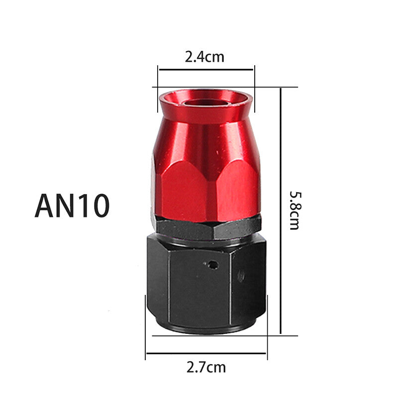 AN10 Straight Swivel Hose Line End Fitting Adaptor 10AN for PTFE Hose Line Only