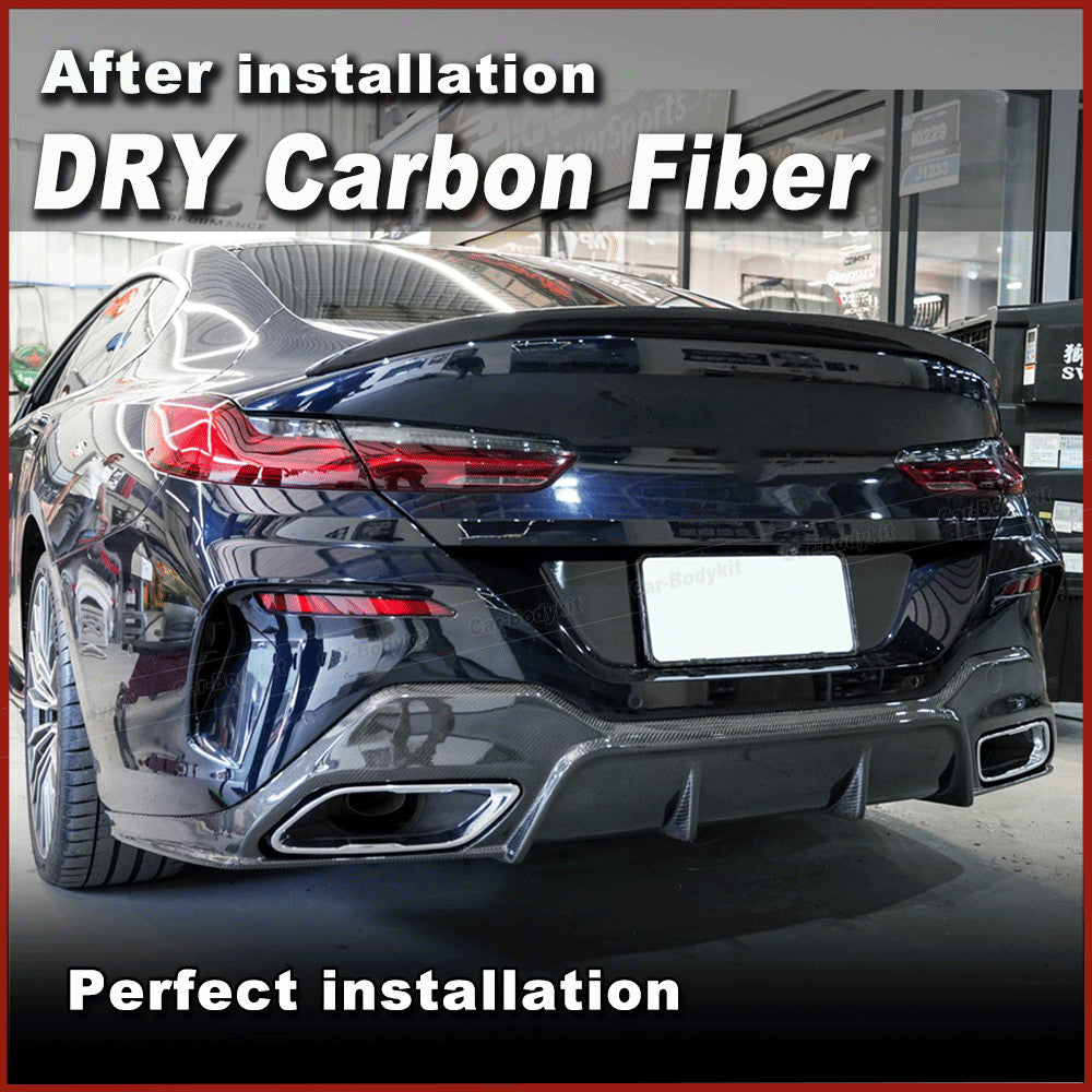 Fit for BMW 8 Series G16 840i M850i M-Sport DRY Carbon Rear Bumper Diffuser Lip