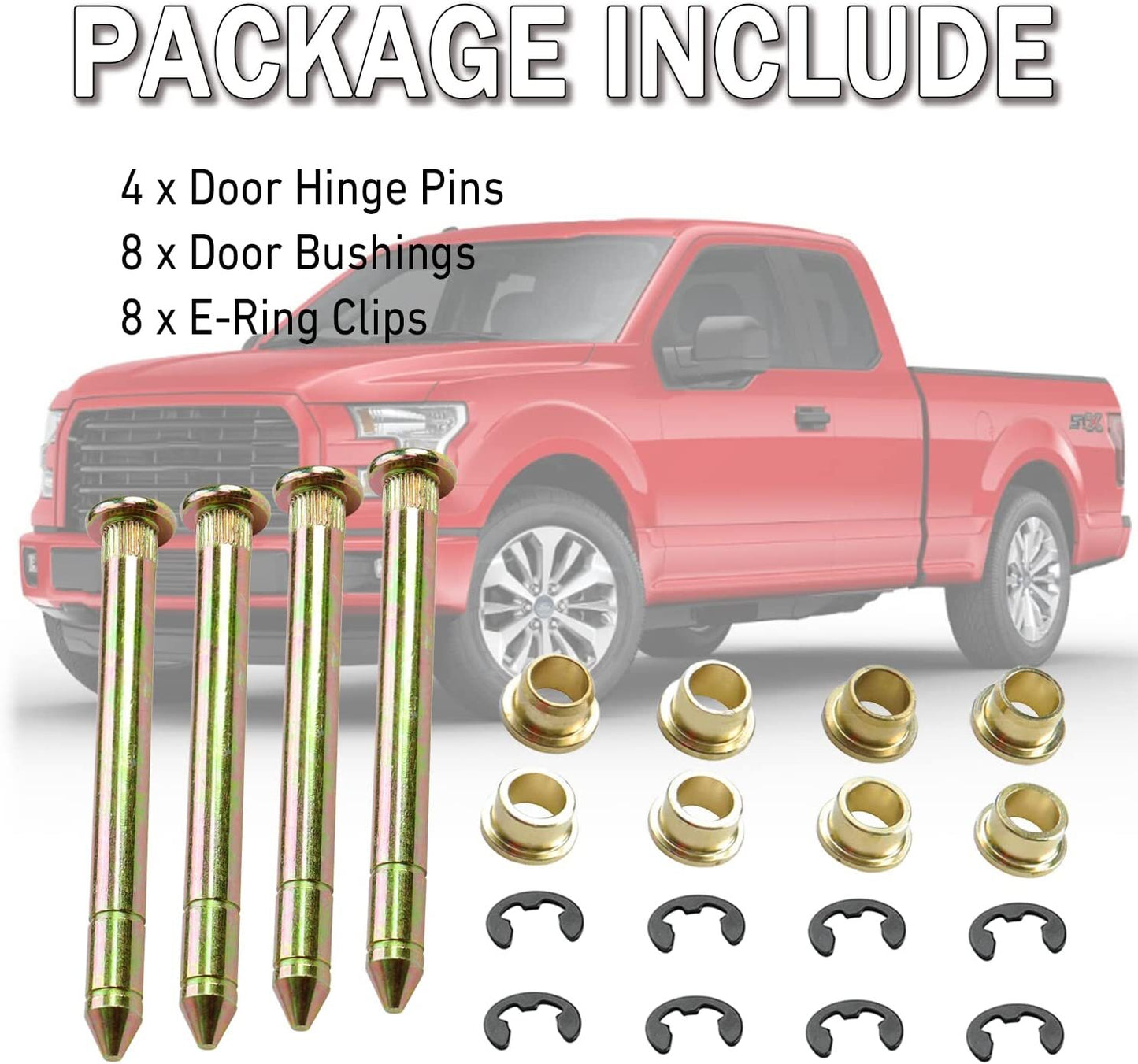 Door hinge needle roller door hinge pin bushing kit for Ford F150-F350 Bronco SUVs