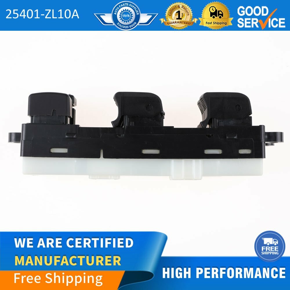 25401-ZL10A Main Power Window Switch for Nissan Pathfinder 07-12 Front Left